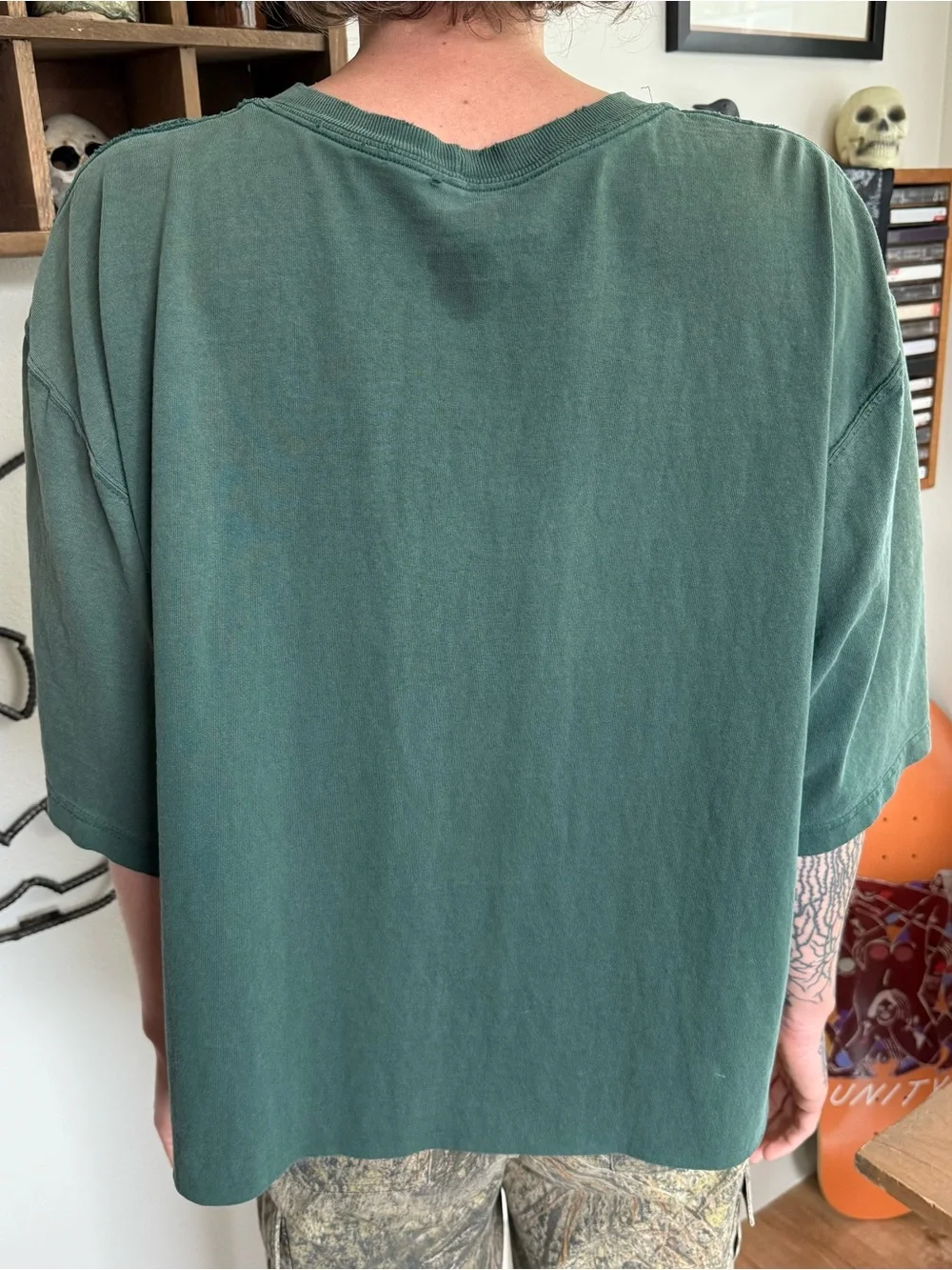 Carhartt K87 Hunter Green Cropped Faded S/S Pocket Tee ~ Size 2XL - Picture 4 of 8